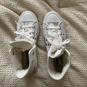 Converse Chuck Taylor Platform with Red Hearts